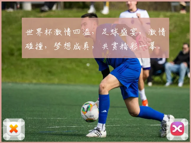 世界杯激情四溢，足球盛宴，激情碰撞，梦想成真，共赏精彩一幕。